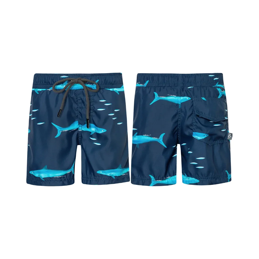 leo y remora | deep blue swim short