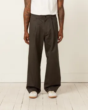 Linen Mixed Baker Pant in Charcoal