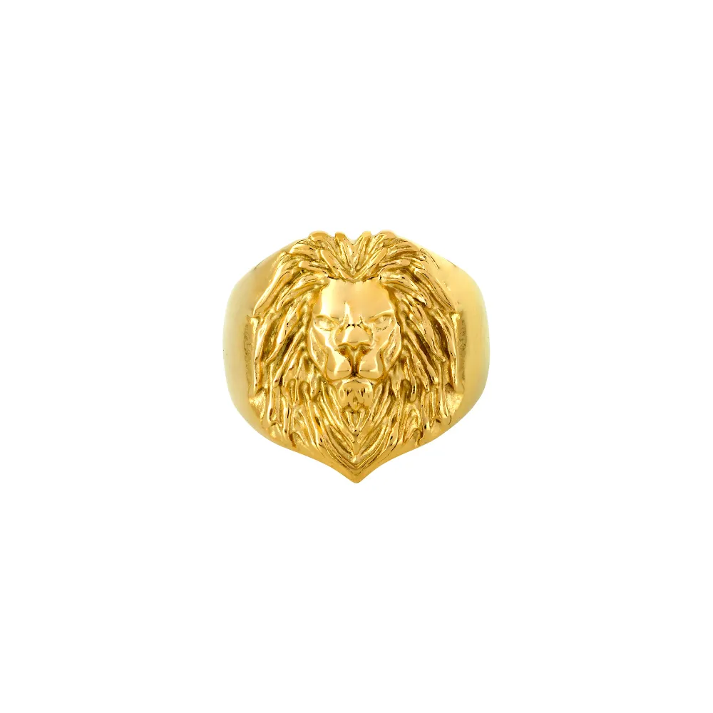 Lion Signet Ring - Silver