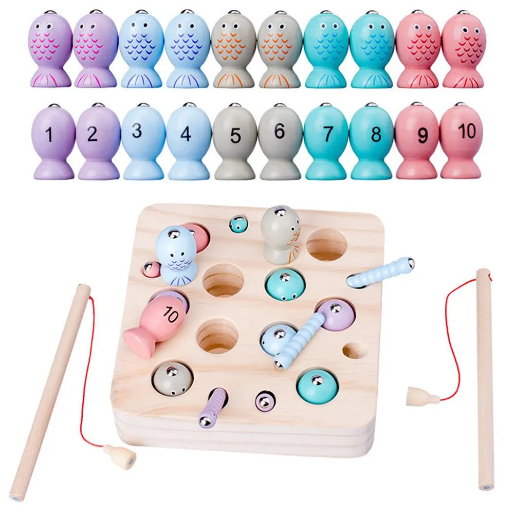 Macaron Montessori Wooden 3D Toys Childhood Learning Parent Child Baby Magination Intellectual Educational Toy for Kids Gift