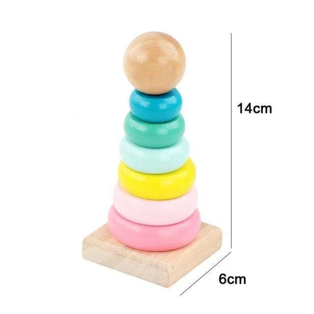 Macaron Montessori Wooden 3D Toys Childhood Learning Parent Child Baby Magination Intellectual Educational Toy for Kids Gift