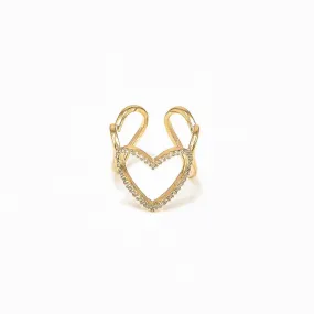 Mae Triple Heart Statement Ring