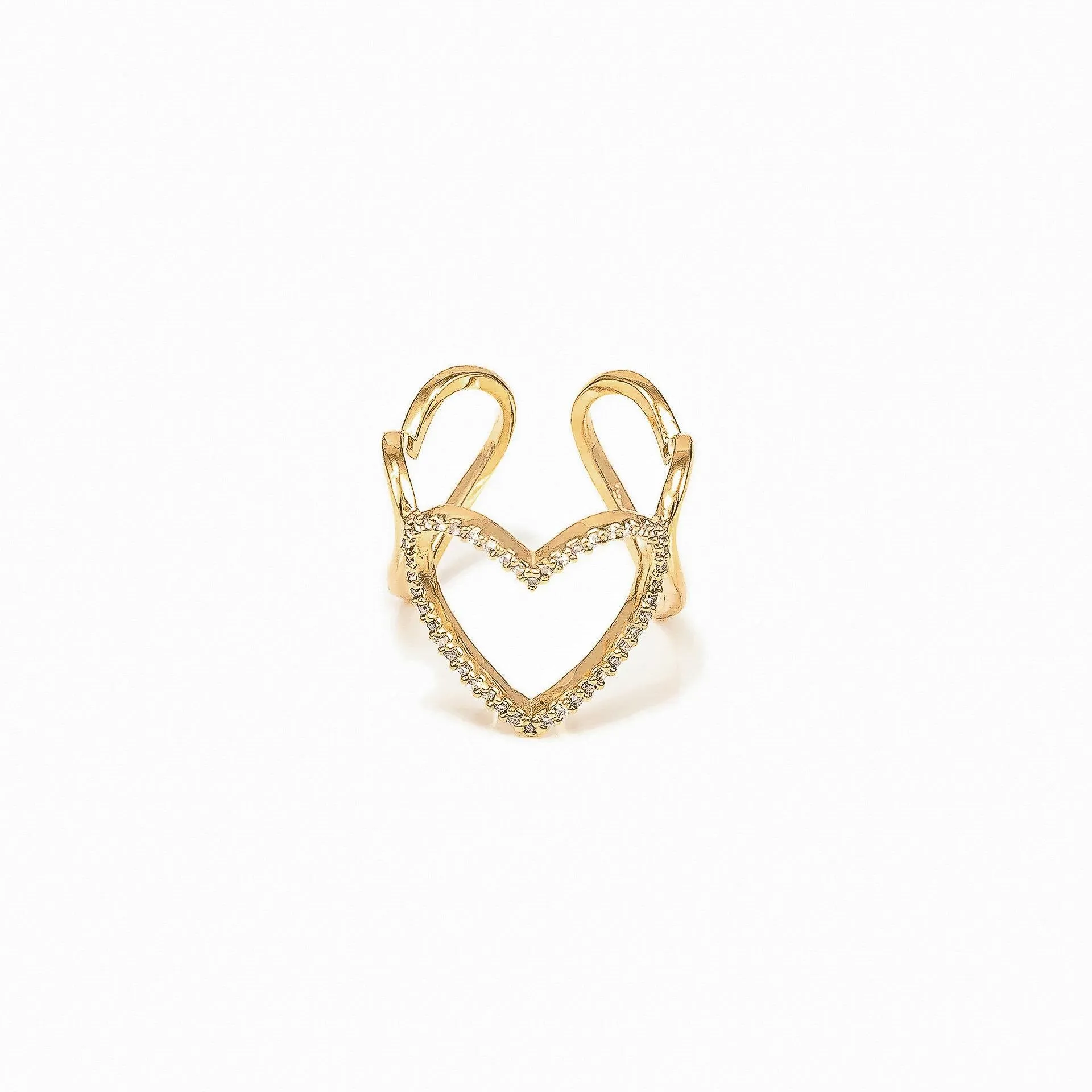 Mae Triple Heart Statement Ring