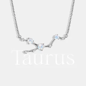 Moonstone Necklace - Taurus Zodiac Constellation