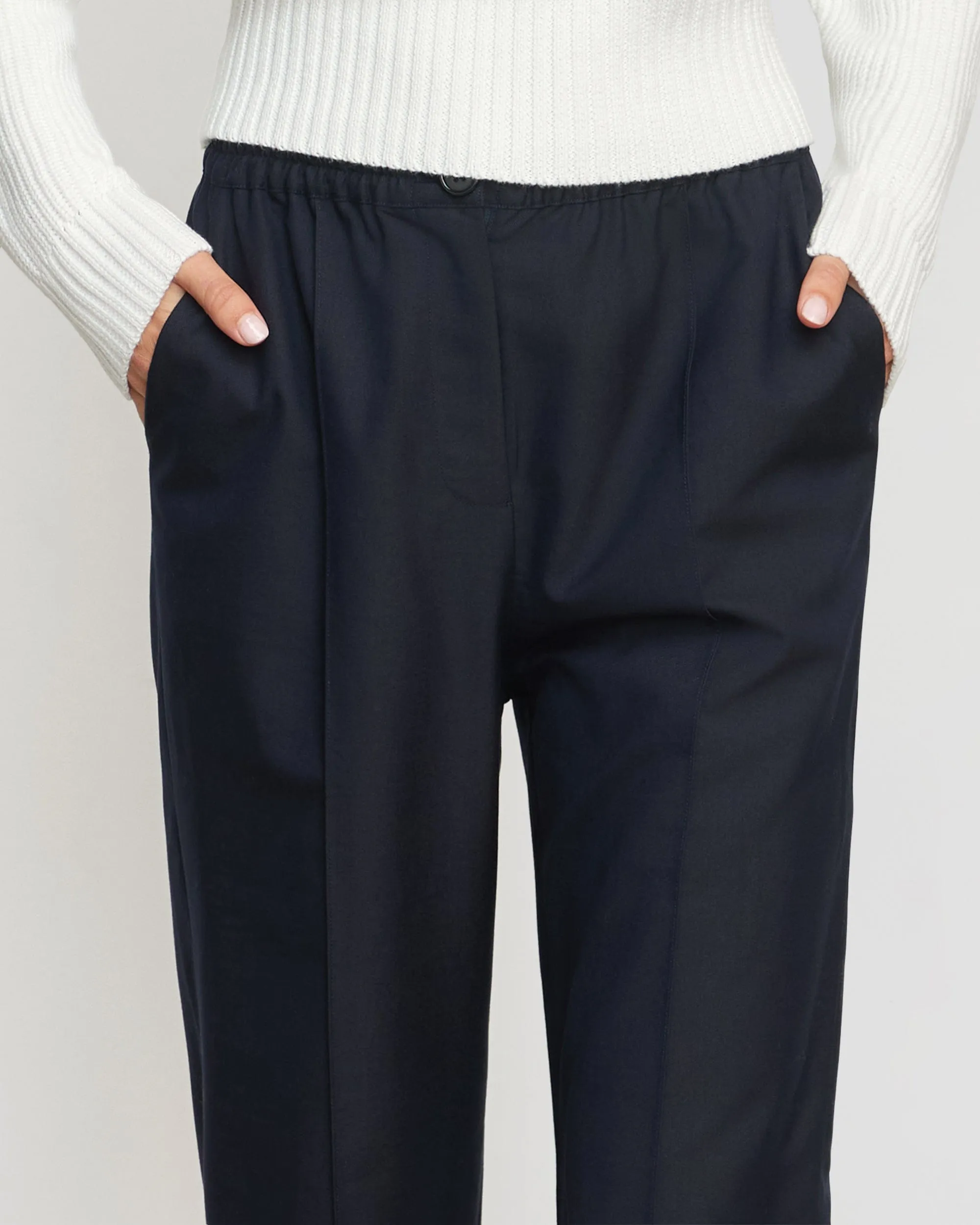 Nihal Front-Seam Stretch-Waist Pant