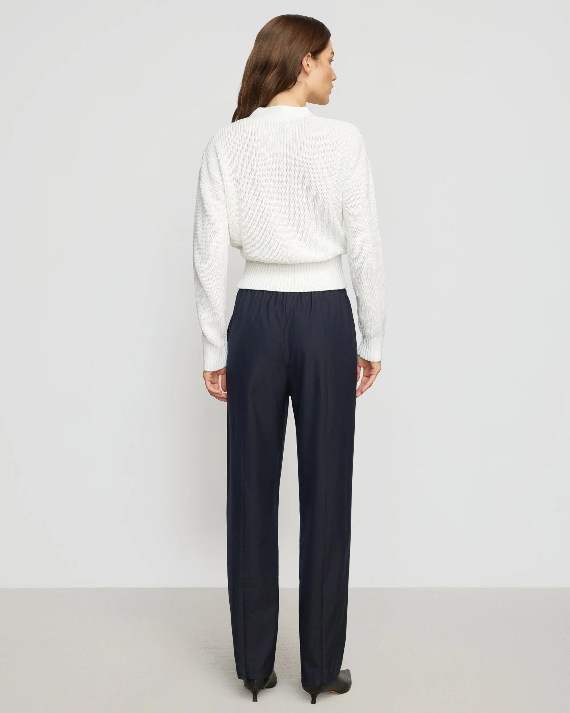 Nihal Front-Seam Stretch-Waist Pant