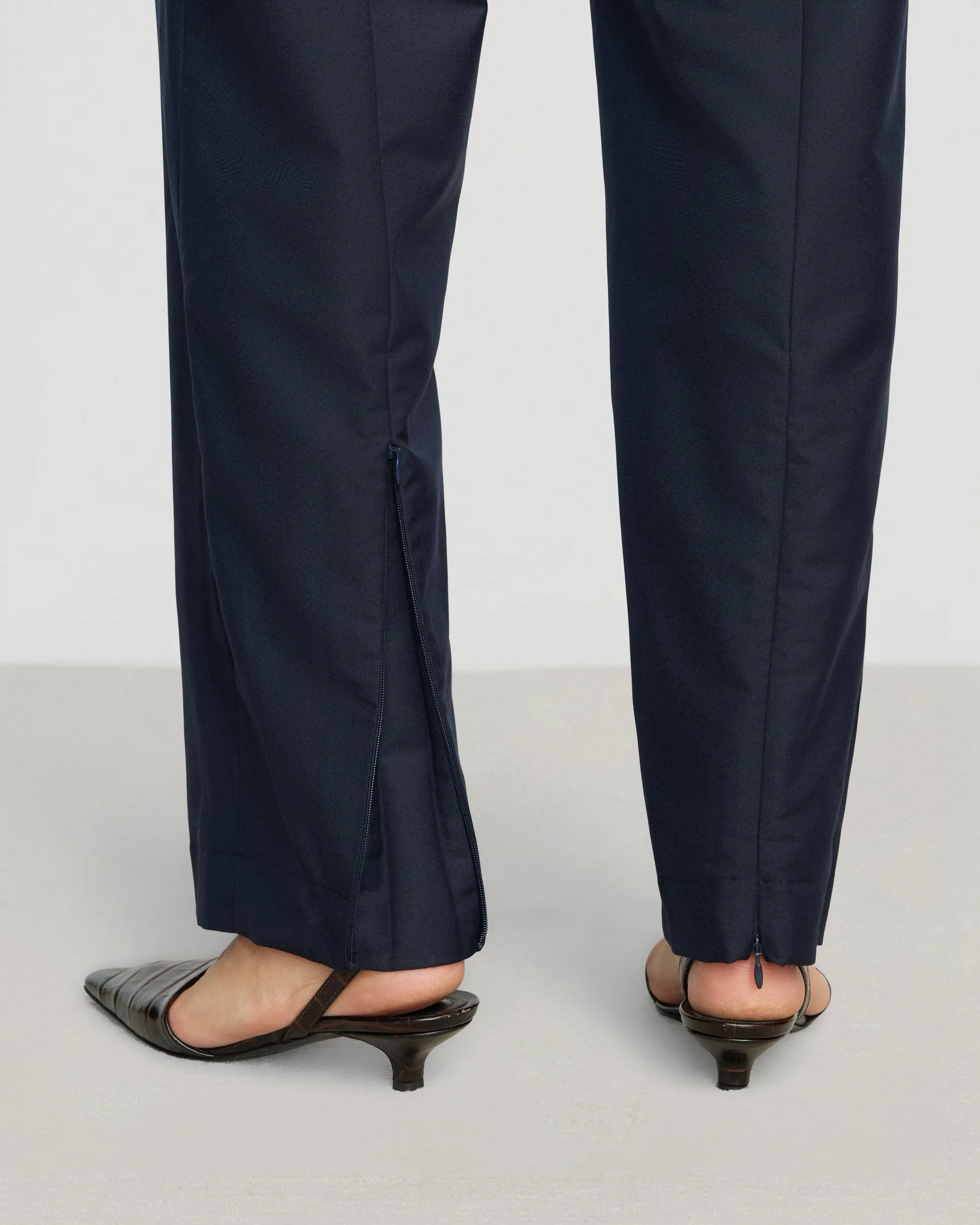 Nihal Front-Seam Stretch-Waist Pant