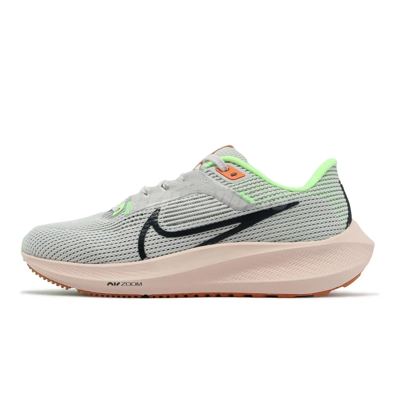 Nike Women's Pegasus 40 Shoes - Photon Dust / Light Smoke Grey / Bright Mandarin / Obsidian