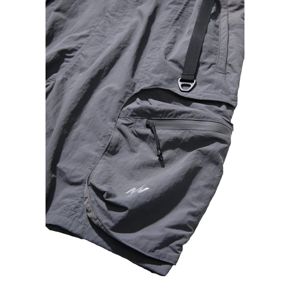 NINE POINT NINE ESCAPE BREATHE 3D POCKET SHORTS-BLACK