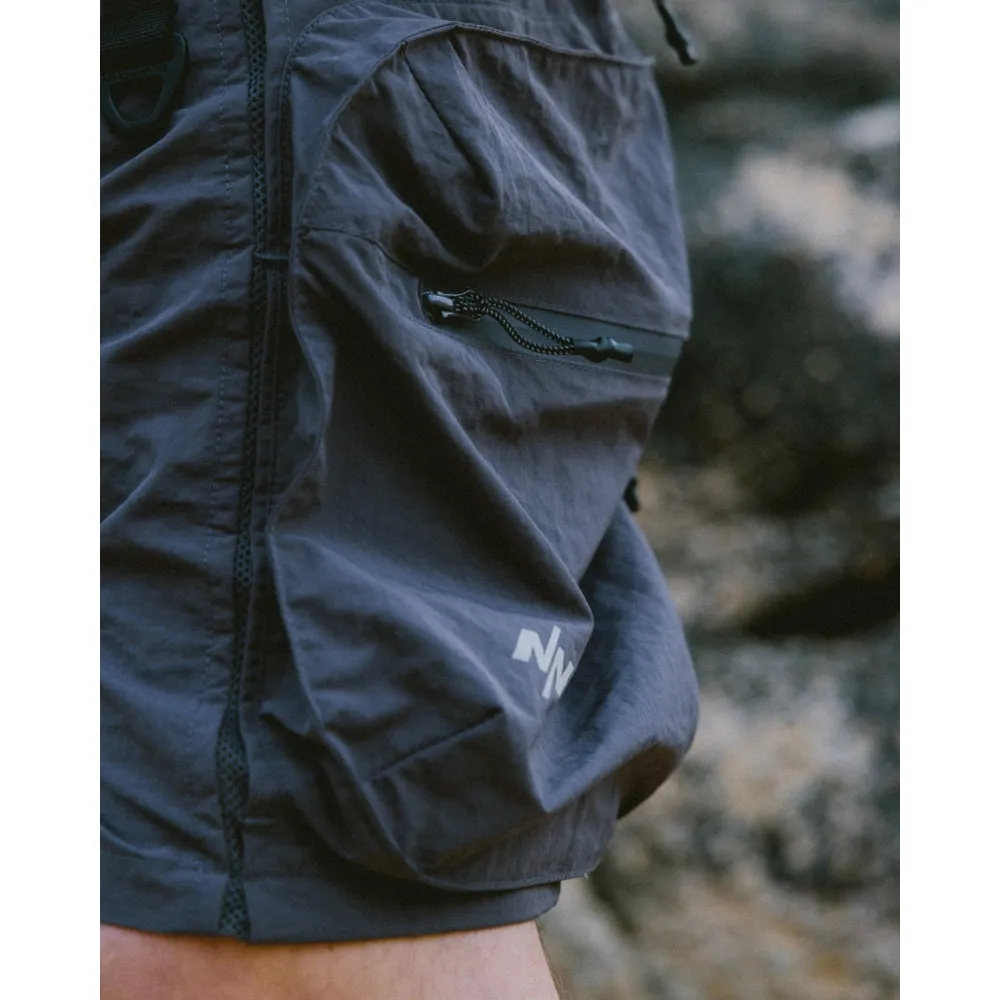 NINE POINT NINE ESCAPE BREATHE 3D POCKET SHORTS-BLACK