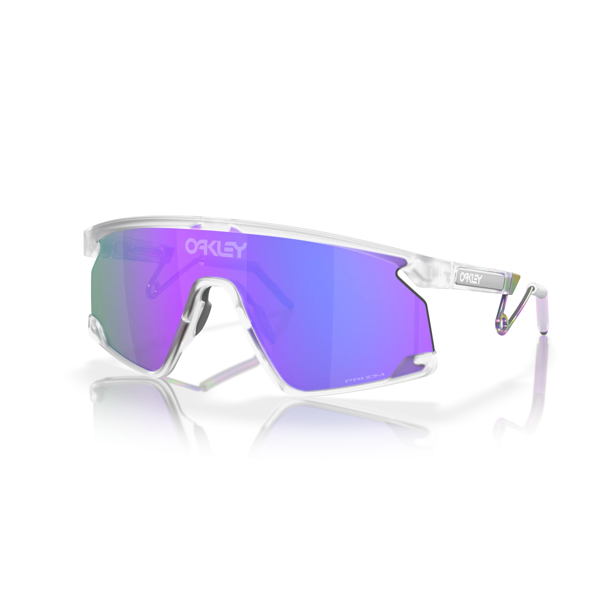 Oakley BXTR Prizm Violet Lenses Matte Clear Frame