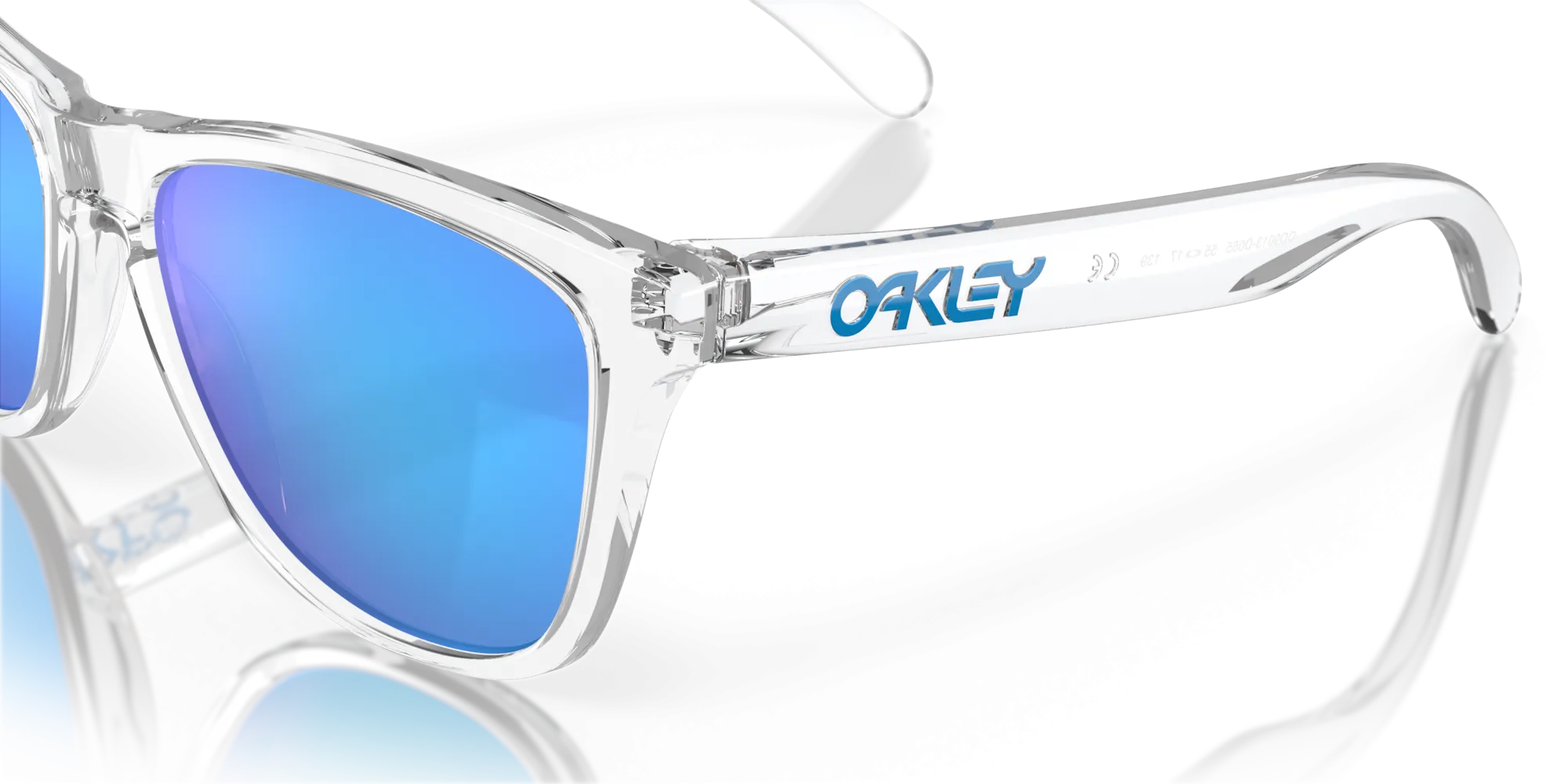 Oakley Frogskins Prizm Sapphire Lenses Crystal Clear Frame