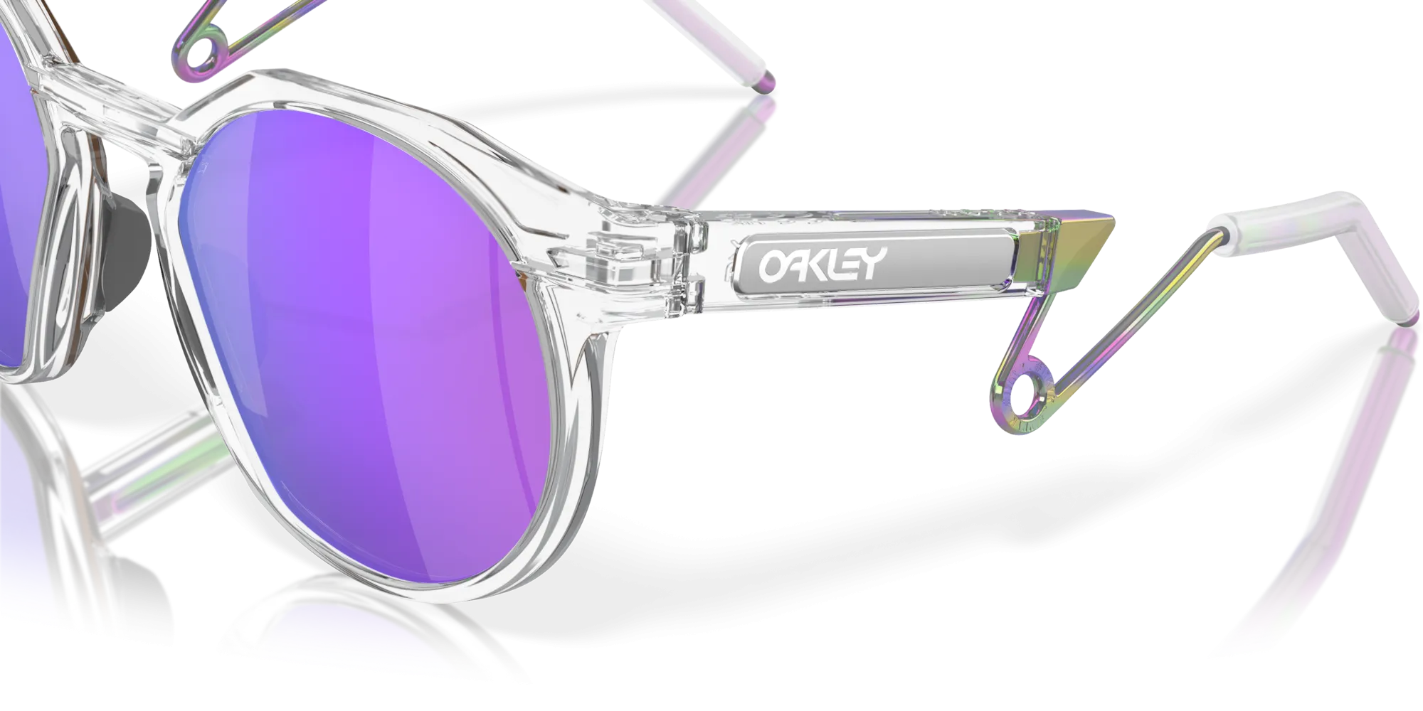 Oakley HSTN Prizm Violet Lenses - Matte Clear Frame