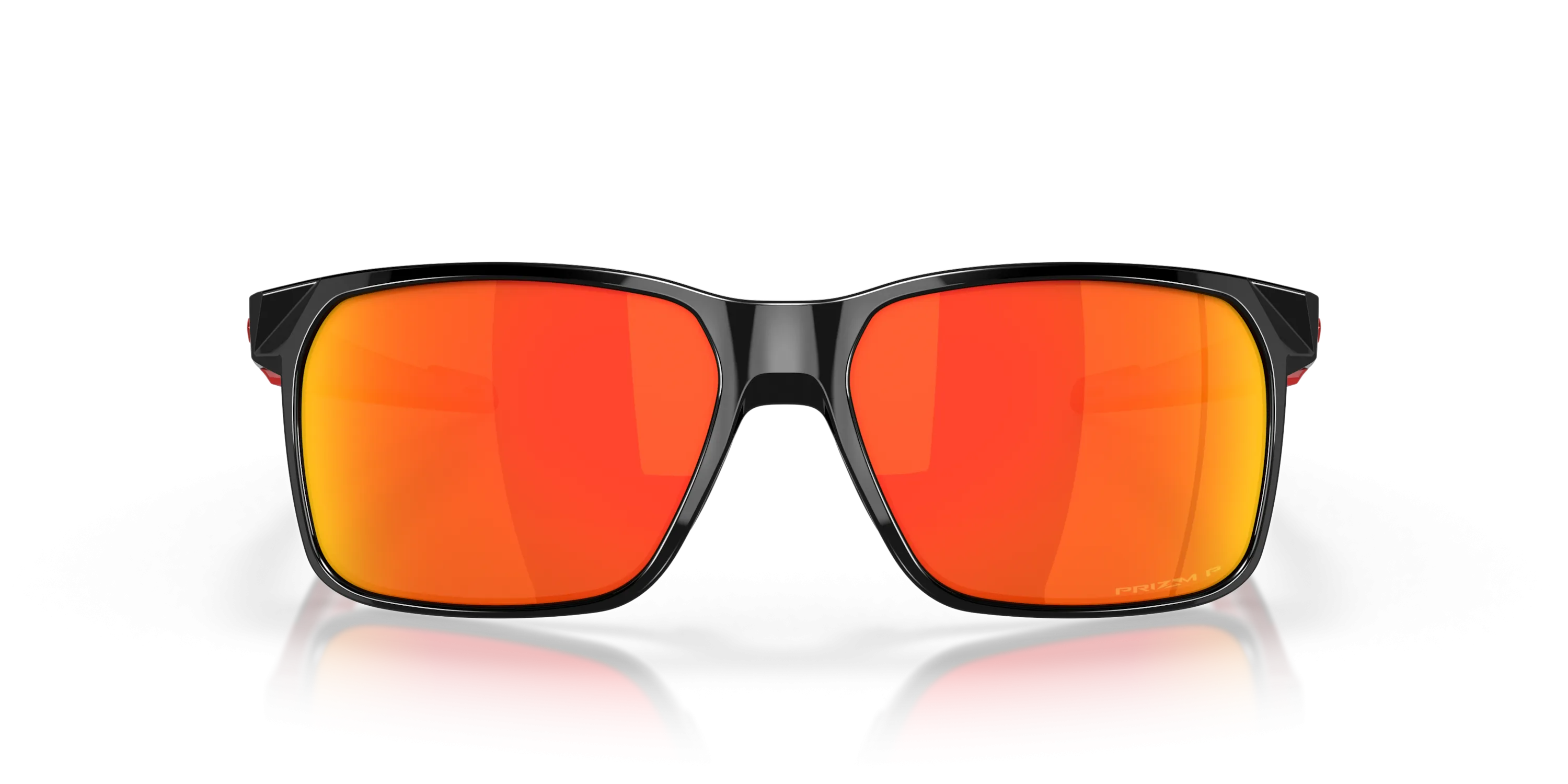 Oakley Portal X Prizm Ruby Polarized Lenses - Polished Black Frame