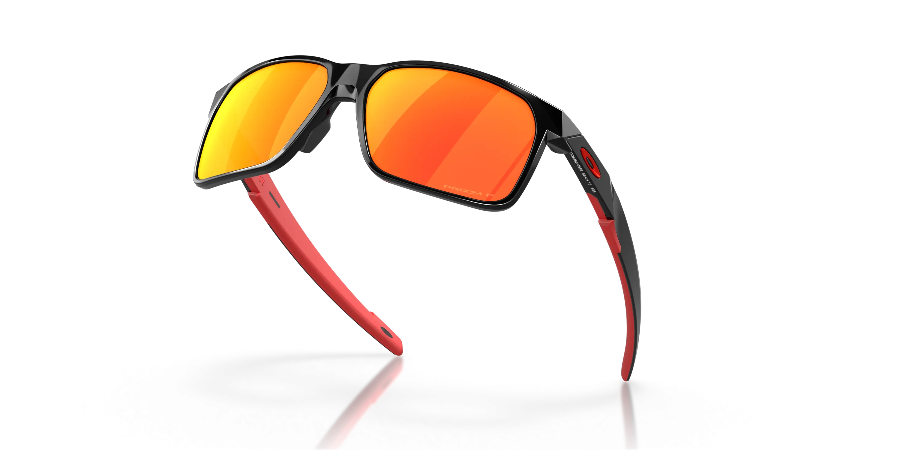 Oakley Portal X Prizm Ruby Polarized Lenses - Polished Black Frame