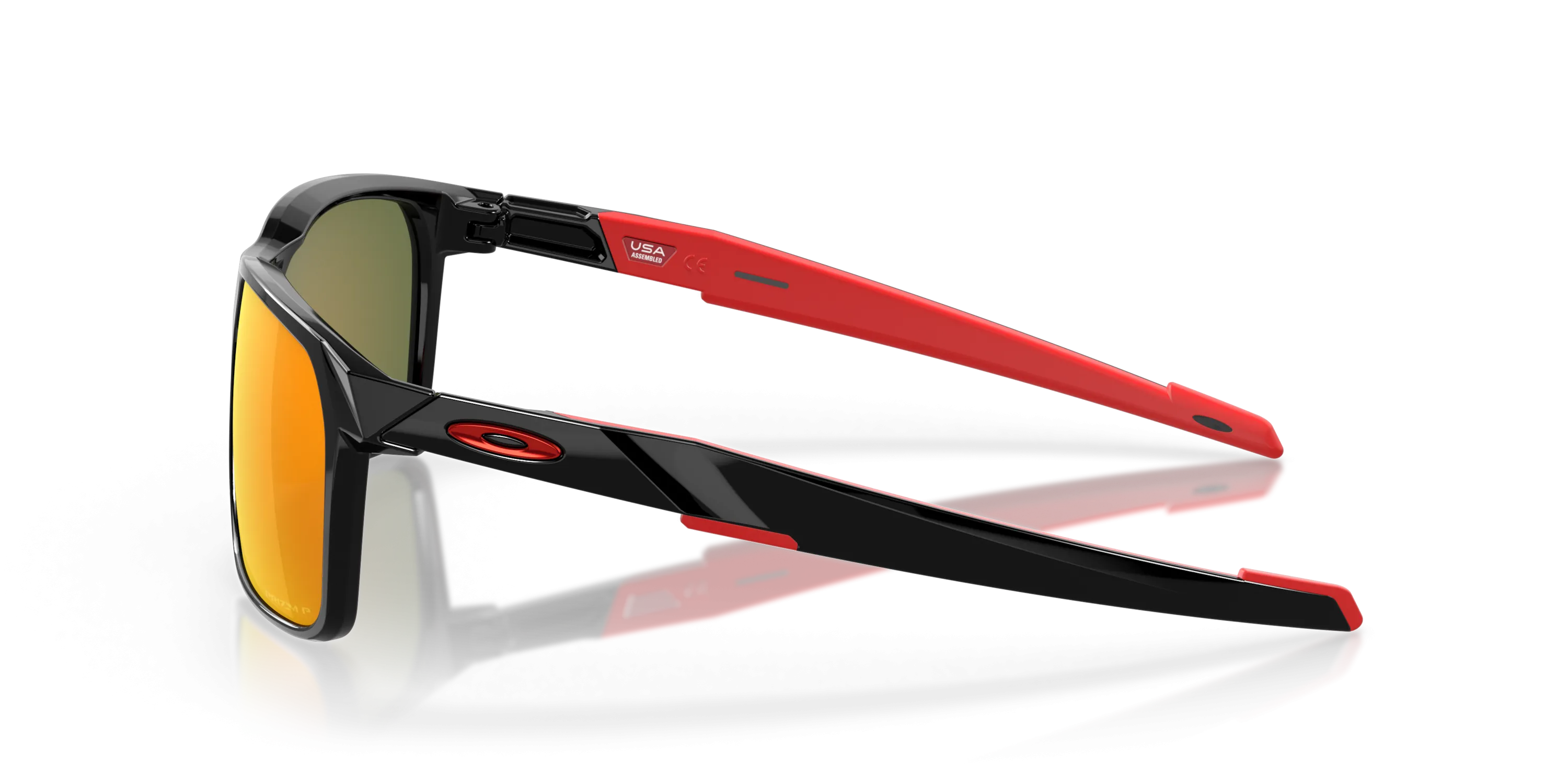 Oakley Portal X Prizm Ruby Polarized Lenses - Polished Black Frame