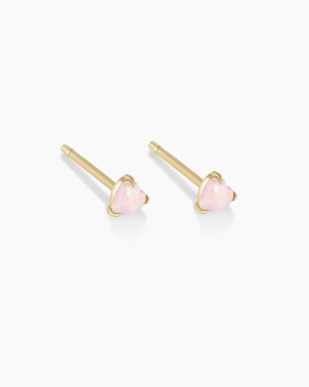 Opal Heart Studs