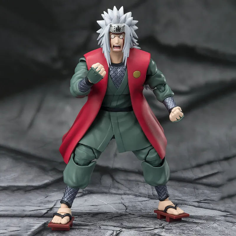 Original Bandai S.H.Figuarts SHF Anime Naruto Jiraiya SDCC Exclusive Edition Anime Action Figure Finished Model Kit Toy Gift for Kids