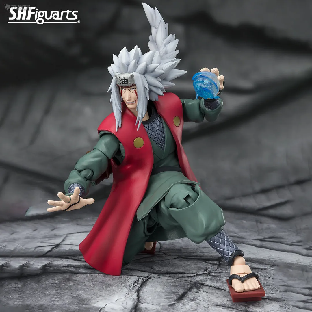 Original Bandai S.H.Figuarts SHF Anime Naruto Jiraiya SDCC Exclusive Edition Anime Action Figure Finished Model Kit Toy Gift for Kids