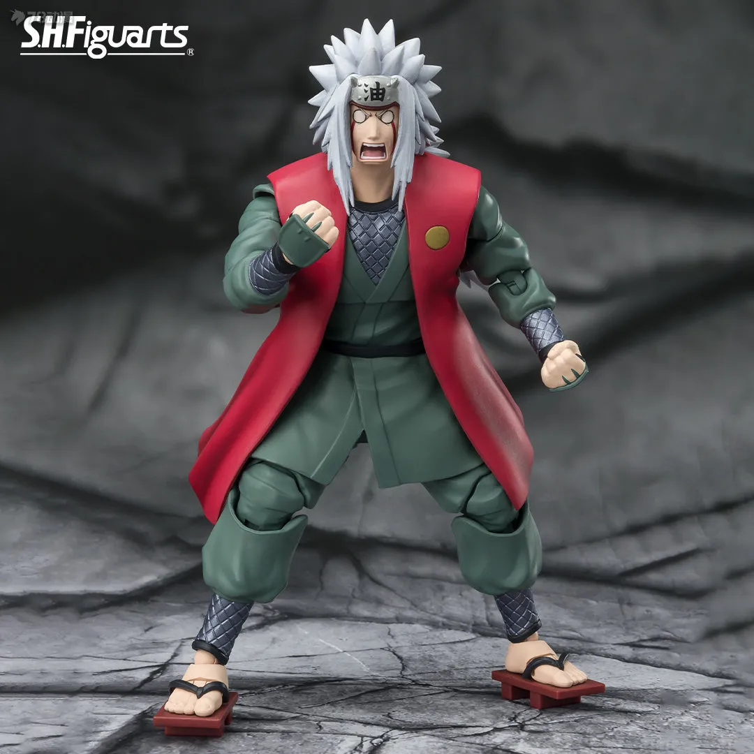 Original Bandai S.H.Figuarts SHF Anime Naruto Jiraiya SDCC Exclusive Edition Anime Action Figure Finished Model Kit Toy Gift for Kids