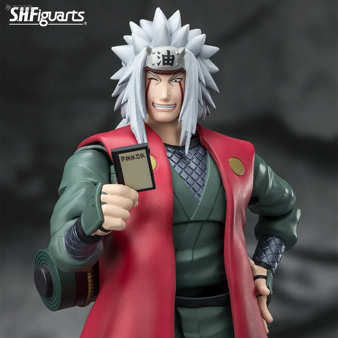 Original Bandai S.H.Figuarts SHF Anime Naruto Jiraiya SDCC Exclusive Edition Anime Action Figure Finished Model Kit Toy Gift for Kids