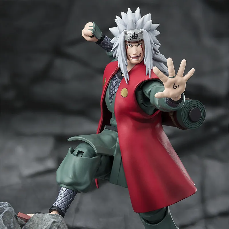 Original Bandai S.H.Figuarts SHF Anime Naruto Jiraiya SDCC Exclusive Edition Anime Action Figure Finished Model Kit Toy Gift for Kids