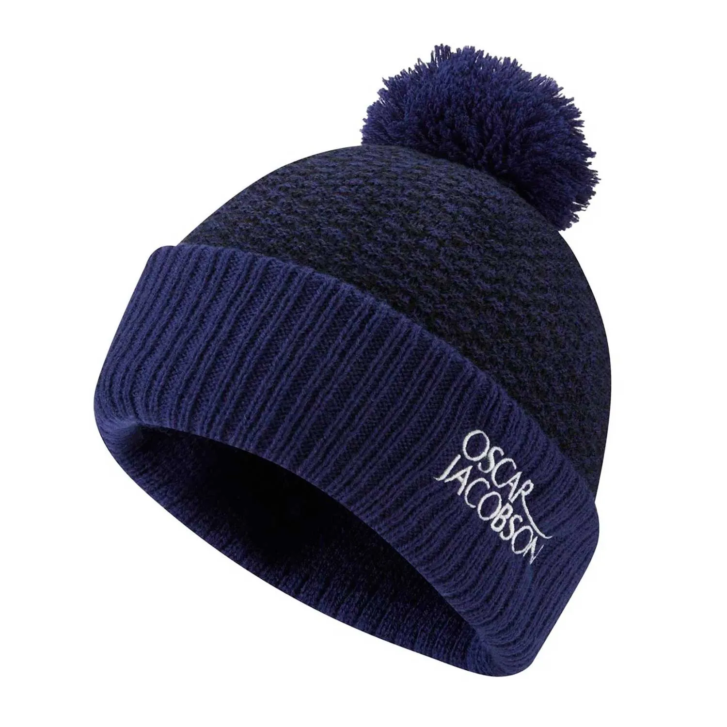 Oscar Jacobson Tammis Bobble Hat - Navy Marl