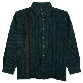 Over Dyed Ribbon Shirt - Green