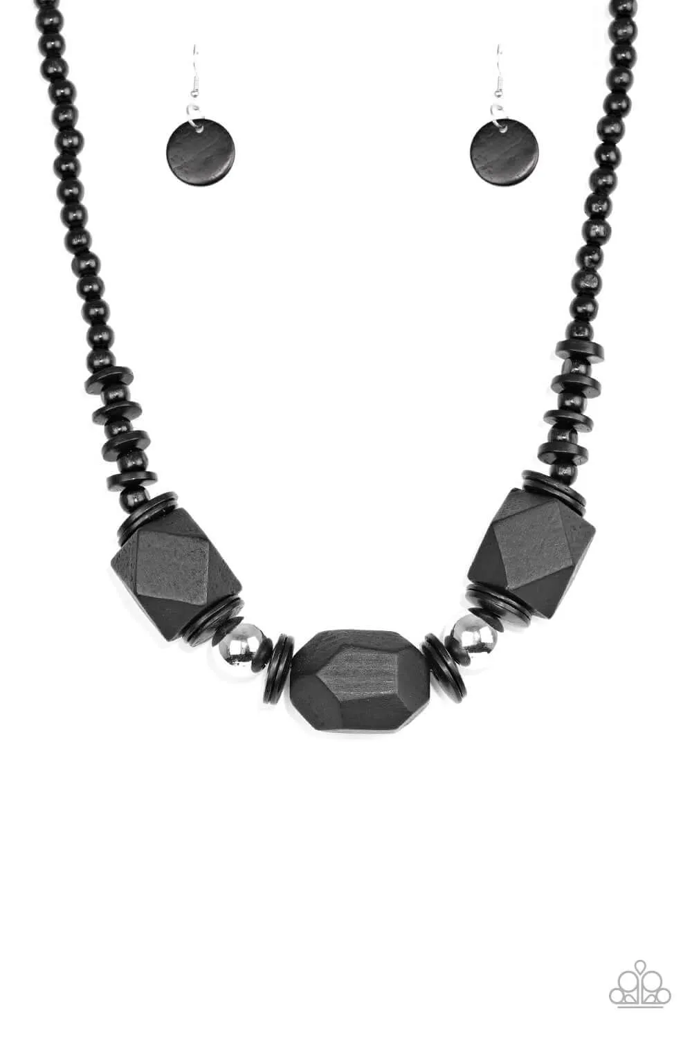 Paparazzi Accessories  - Costa Maya Majesty #N164 Box 11 - Black Necklace