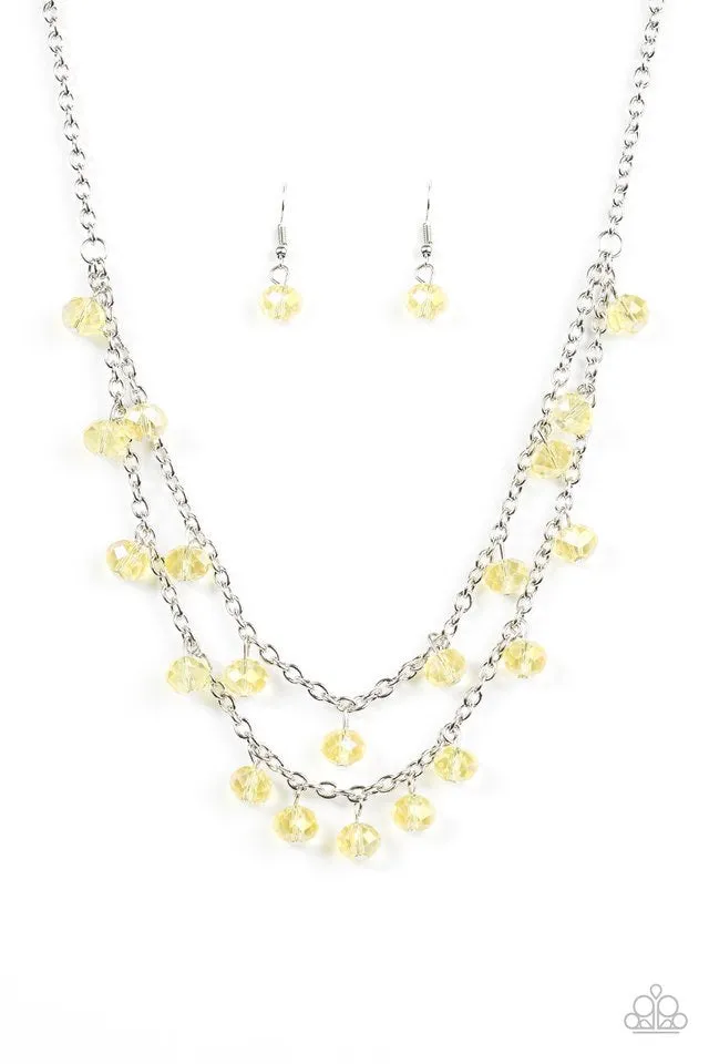 Paparazzi Accessories - Super Supernova #N237 Box 3 - Yellow Necklace