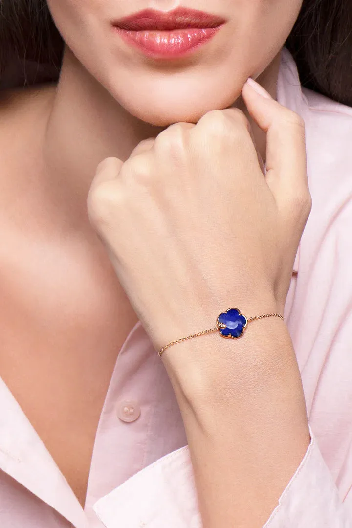 Pasquale Bruni - Petit Joli - Bracelet with Rock Crystal and Lapis Lazuli Doublet, and Diamonds, 18k Rose Gold