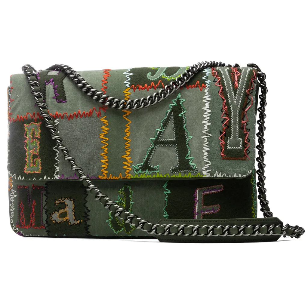 Patchwork Big Chain Bag - Green