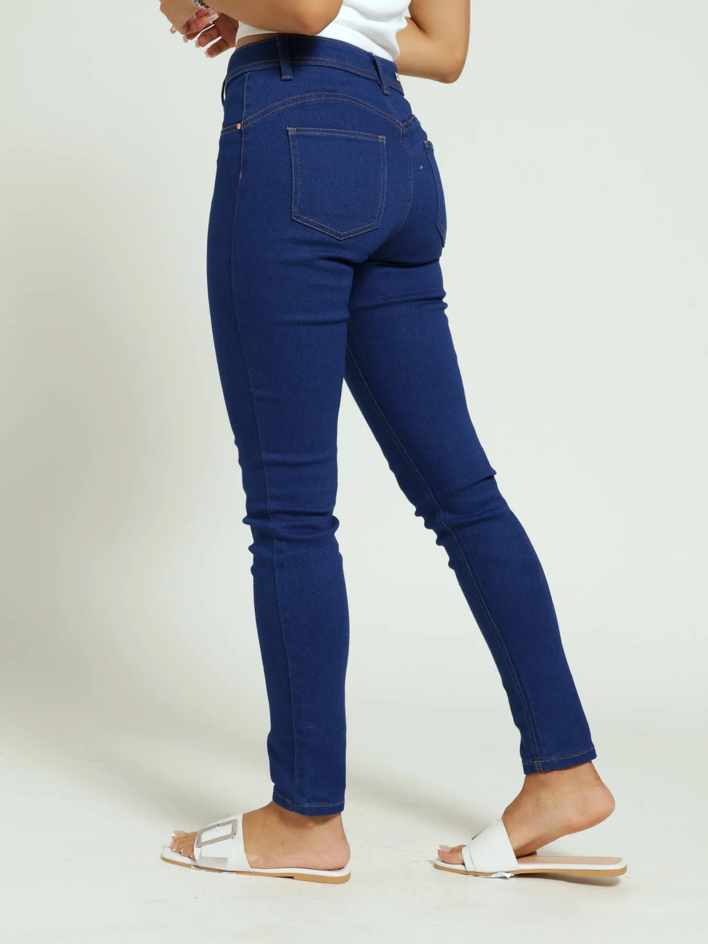 Periwinkle Regular Rise Push-Up Denim Jean