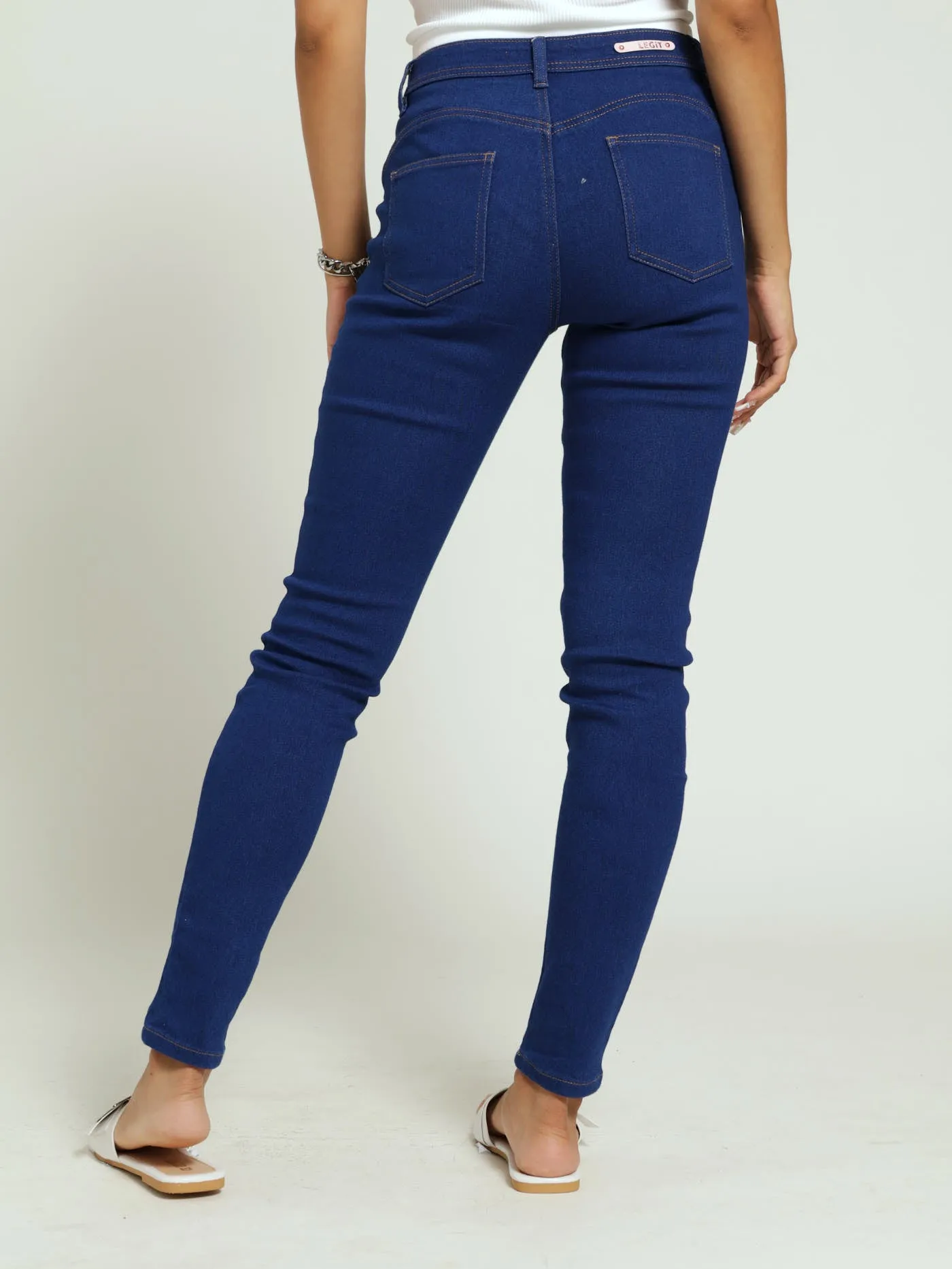 Periwinkle Regular Rise Push-Up Denim Jean