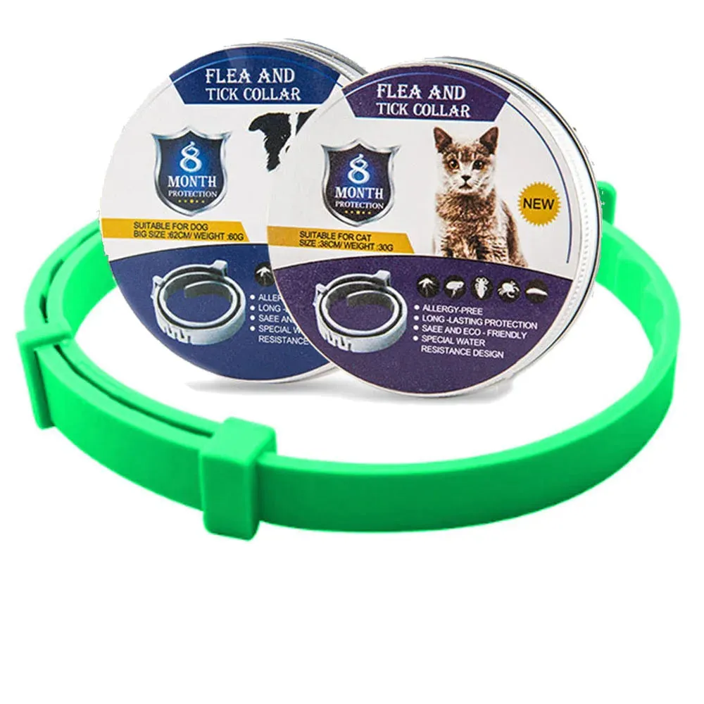 Pet Flea and Tick Collar for Dogs Cats Up To 8 Month Flea Tick Prevention Collar Anti-mosquito & Insect Repellent Puppy Supplies