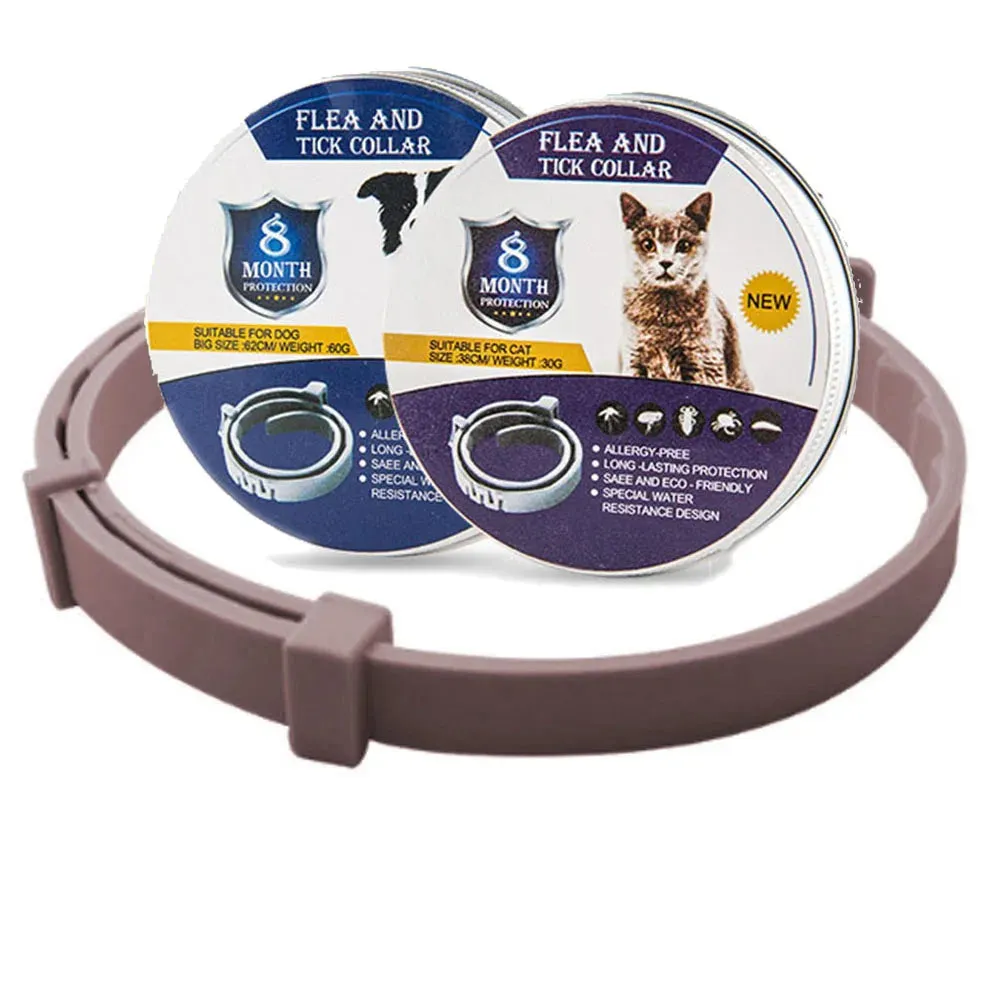 Pet Flea and Tick Collar for Dogs Cats Up To 8 Month Flea Tick Prevention Collar Anti-mosquito & Insect Repellent Puppy Supplies