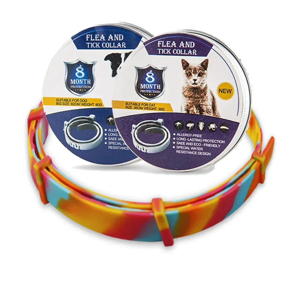 Pet Flea and Tick Collar for Dogs Cats Up To 8 Month Flea Tick Prevention Collar Anti-mosquito & Insect Repellent Puppy Supplies