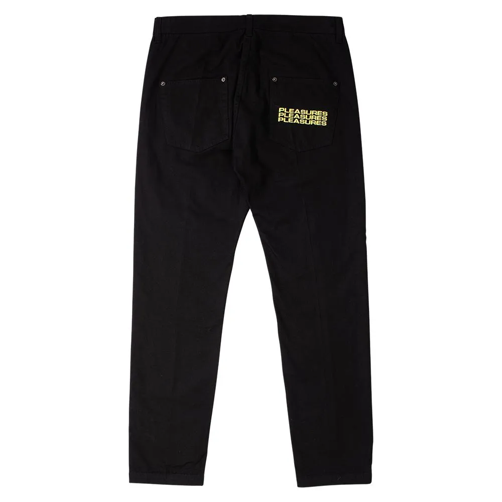 PLEASURES UNHOLY TWILL CHINO -BLACK