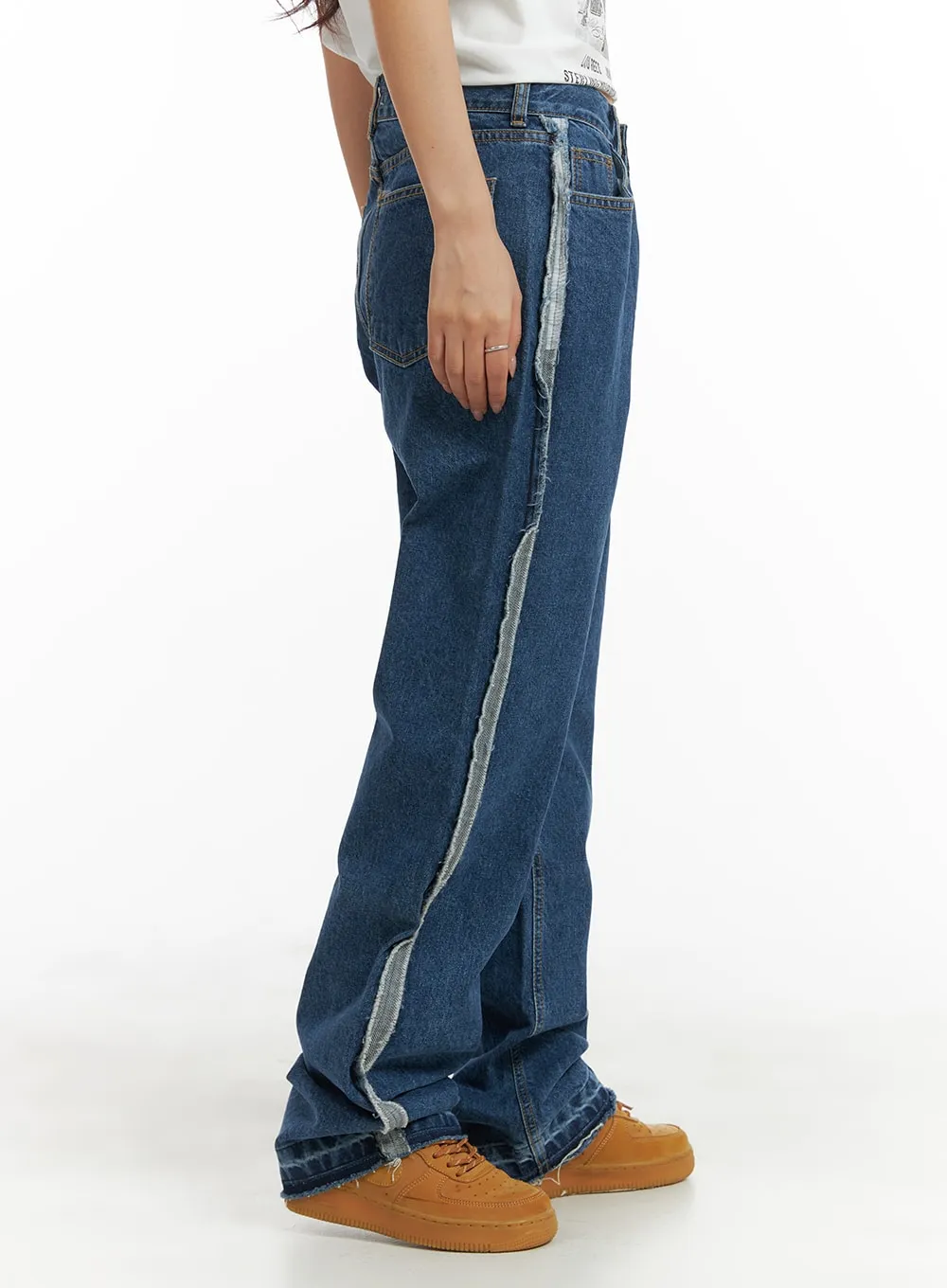 Recycled Side Tassel Straight Jeans (Unisex) CM425