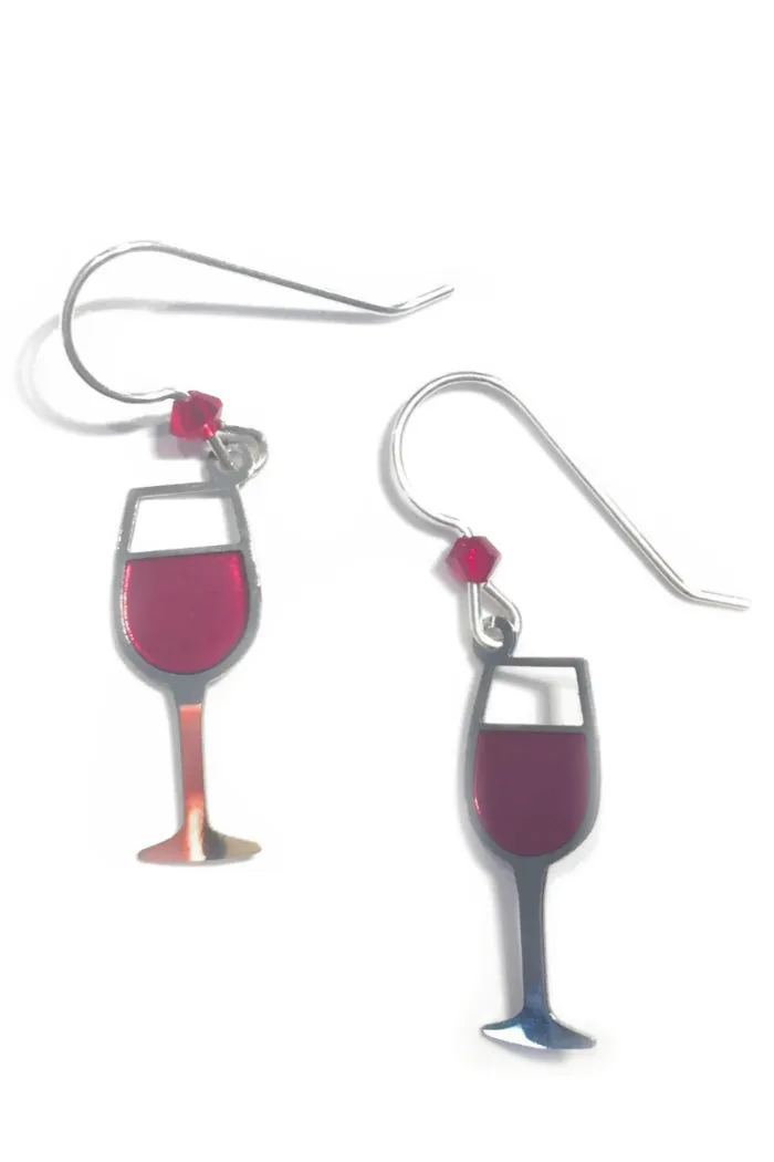 Red Wine Earrings by Sienna Sky