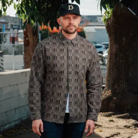 RRL Patterned Jacquard Workshirt Grey/ Multi FINAL SALE