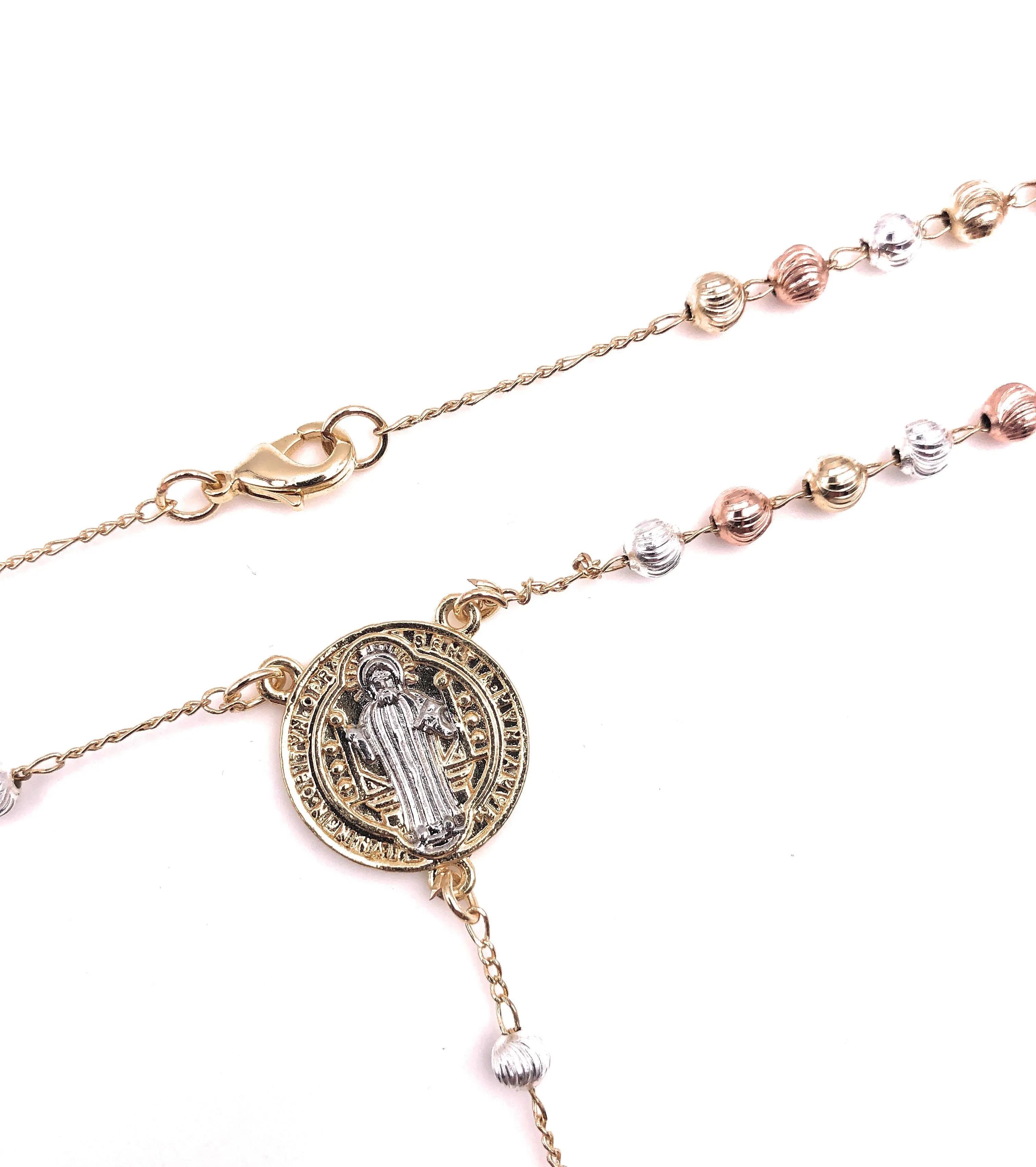 Saint Benedict Long Rosary Unisex Y Necklace