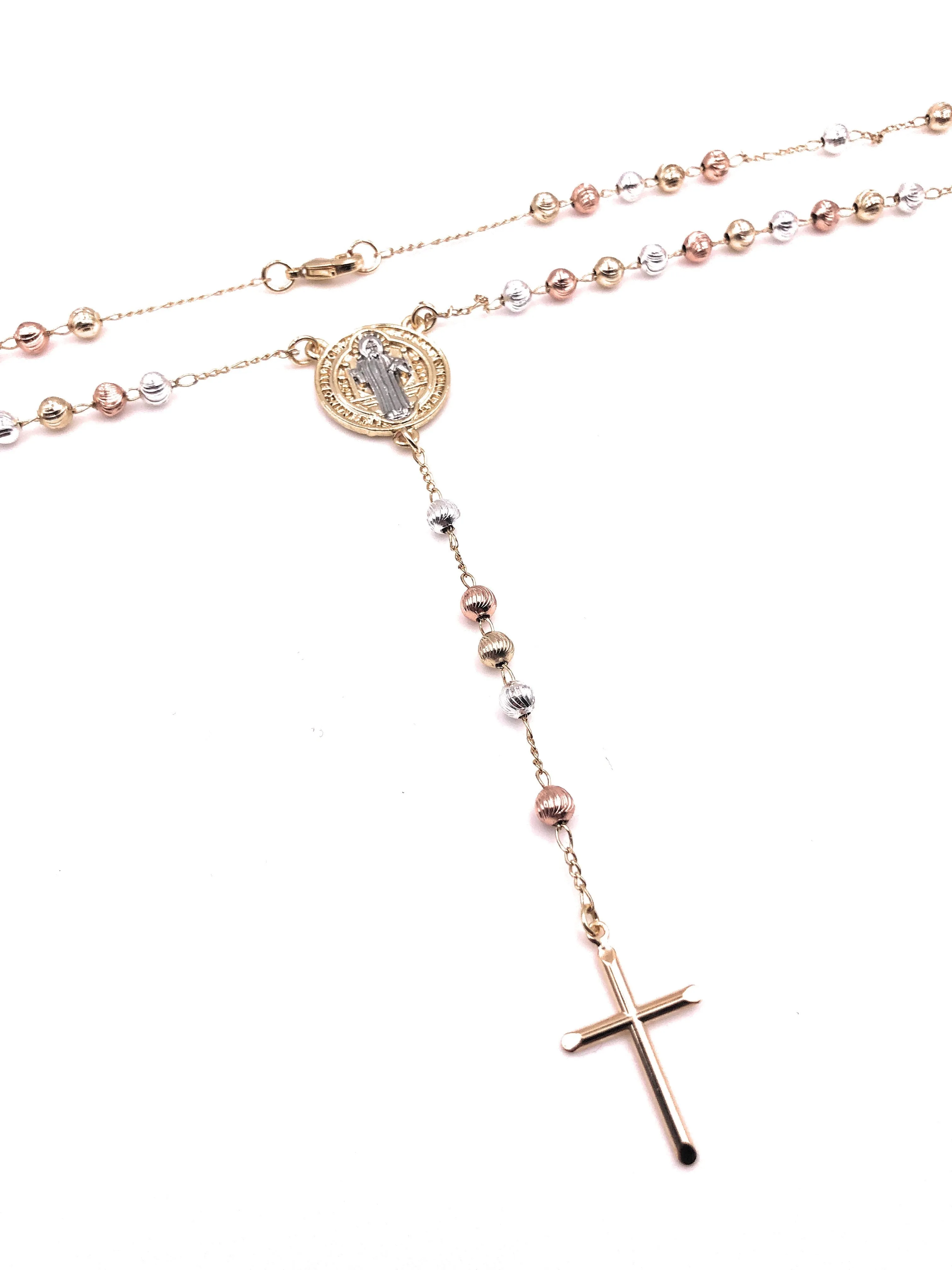 Saint Benedict Long Rosary Unisex Y Necklace