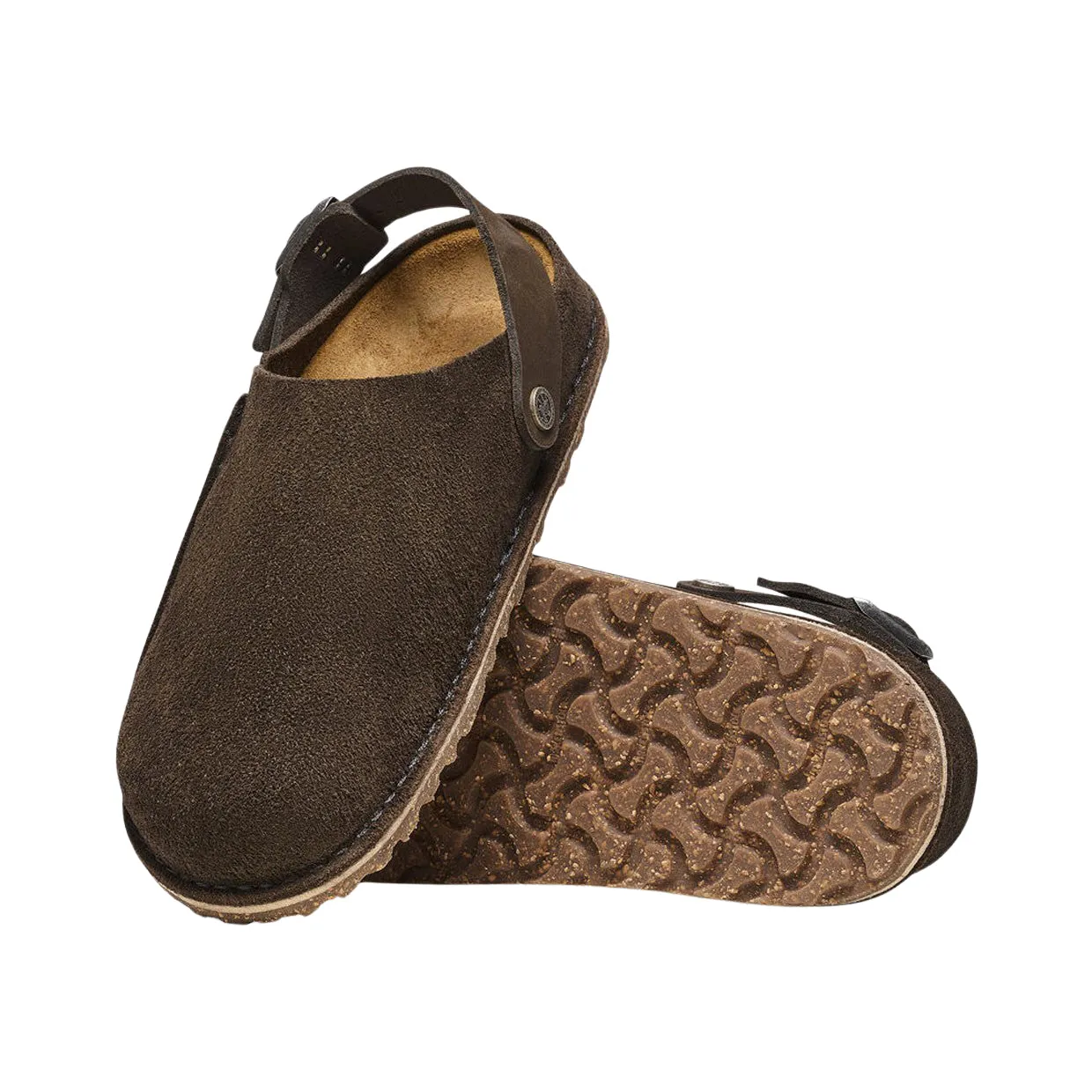 Sandali Unisex Birkenstock Lutry Premium Suede Marrone