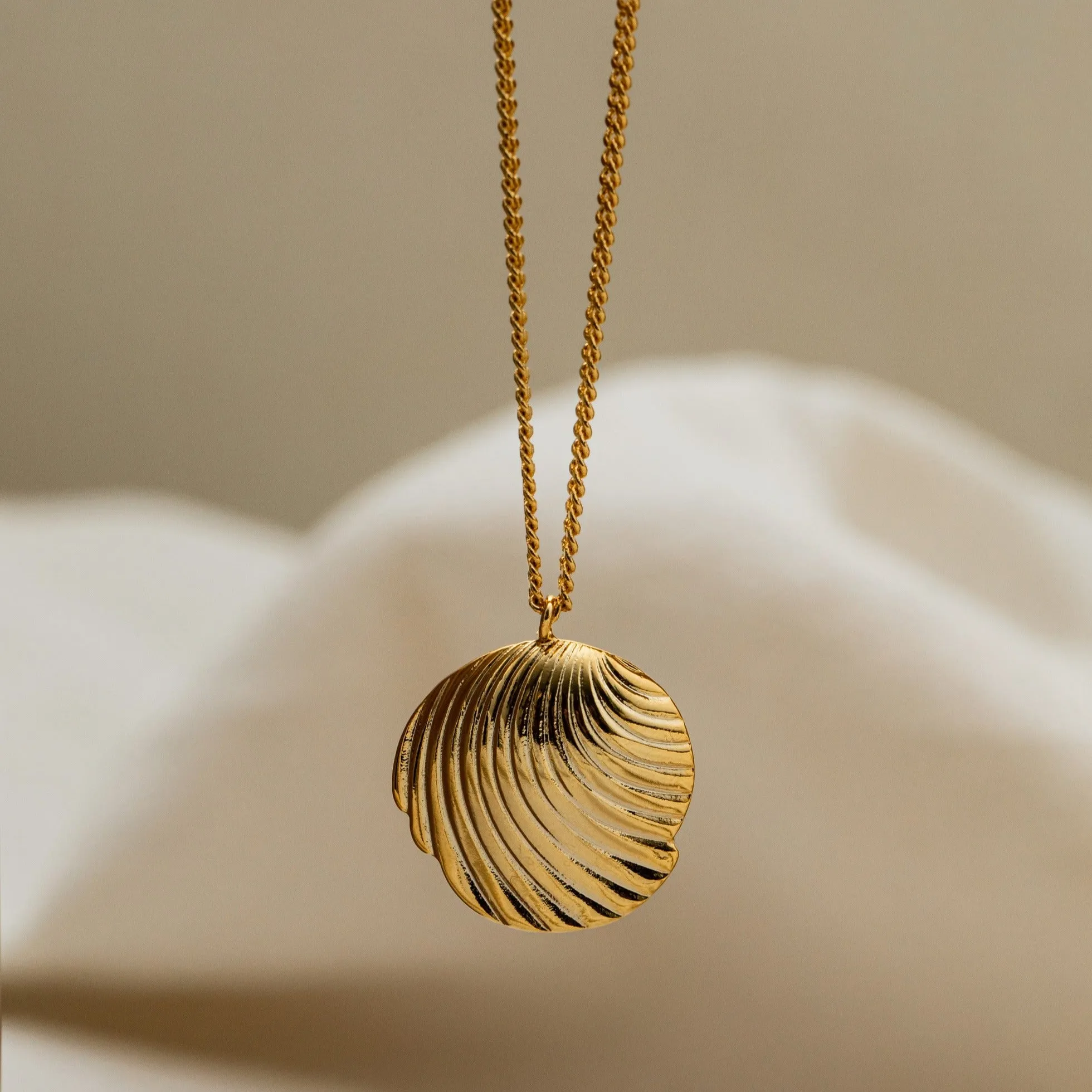 Scallop Coin Necklace