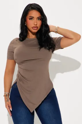 Take Control Asymmetrical Top - Mocha