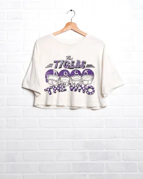 The Who LSU Tigers Rock White Cropped Tee