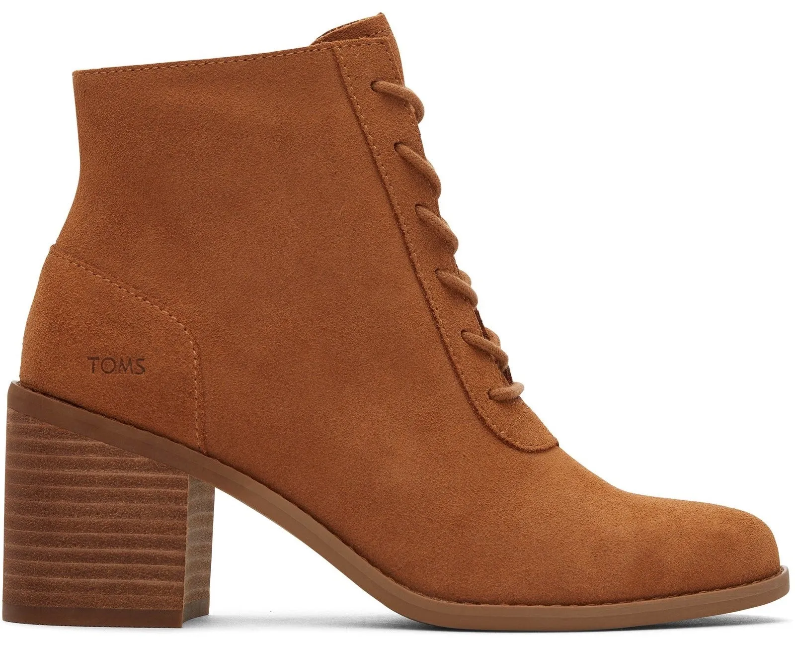 TOMS Evelyn Womens Leather Lace Up Ankle Boot