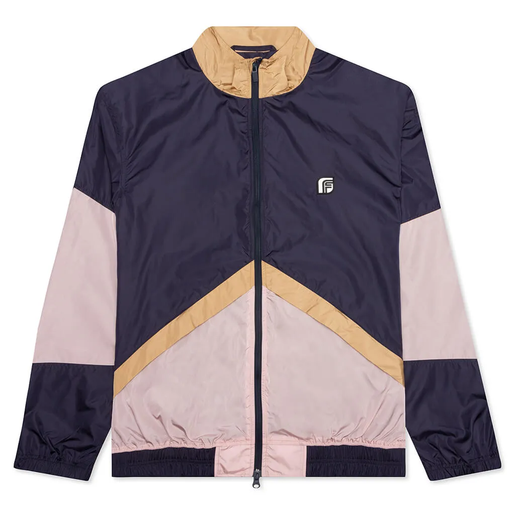 Track Jacket - Tan/Rose/Deep Purple