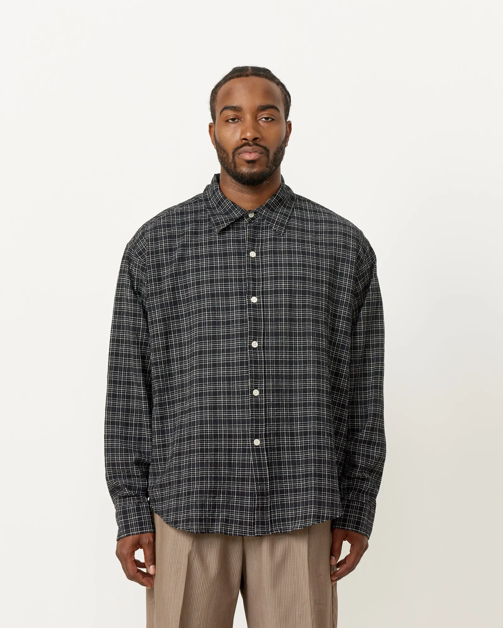 Vacation Shirt in Black Check